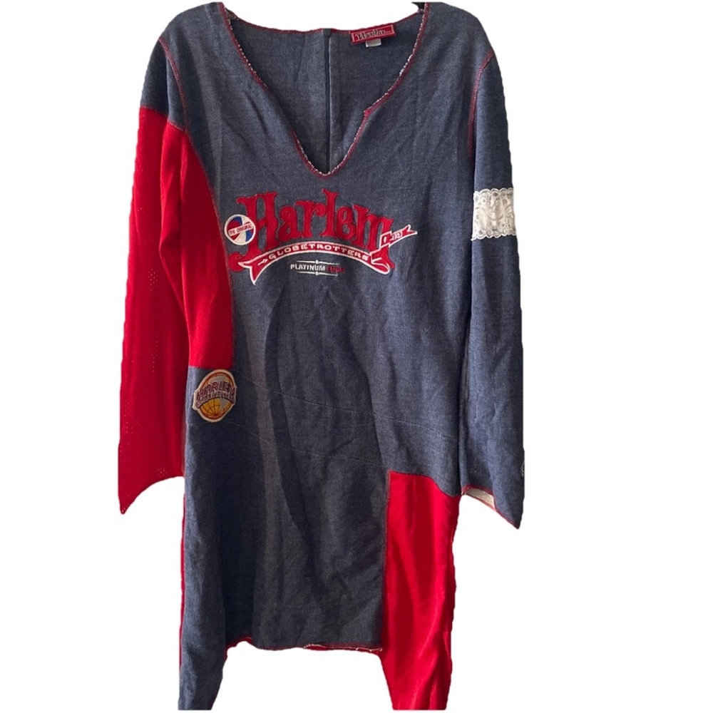 Platinum FUBU Harlem Globetrotters Jersey Dress Womens Large Limited Edition